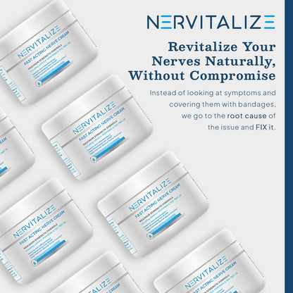 Nervitalize Fast Acting Nerve Pain Relief Cream Maximum Strength Formula - 3 fl oz - Helps Provide Neuro Pain Relief and Deep Nerve Nourishment to Support Normal Nerve Function - Made in The USA - dailyvitalstore