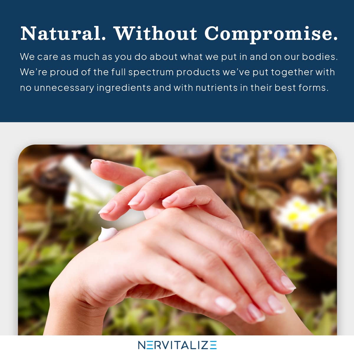 Nervitalize Fast Acting Nerve Pain Relief Cream Maximum Strength Formula - 3 fl oz - Helps Provide Neuro Pain Relief and Deep Nerve Nourishment to Support Normal Nerve Function - Made in The USA - dailyvitalstore