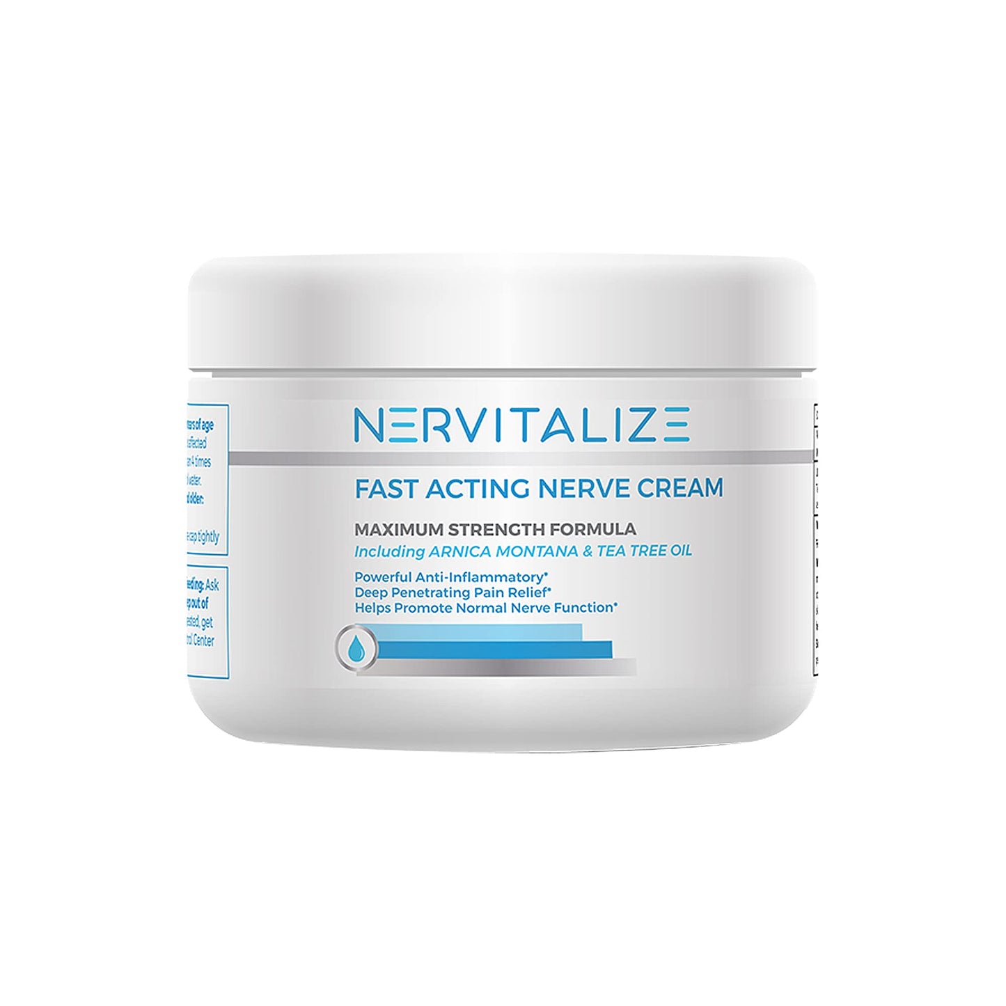 Nervitalize Fast Acting Nerve Pain Relief Cream Maximum Strength Formula - 3 fl oz - Helps Provide Neuro Pain Relief and Deep Nerve Nourishment to Support Normal Nerve Function - Made in The USA - dailyvitalstore