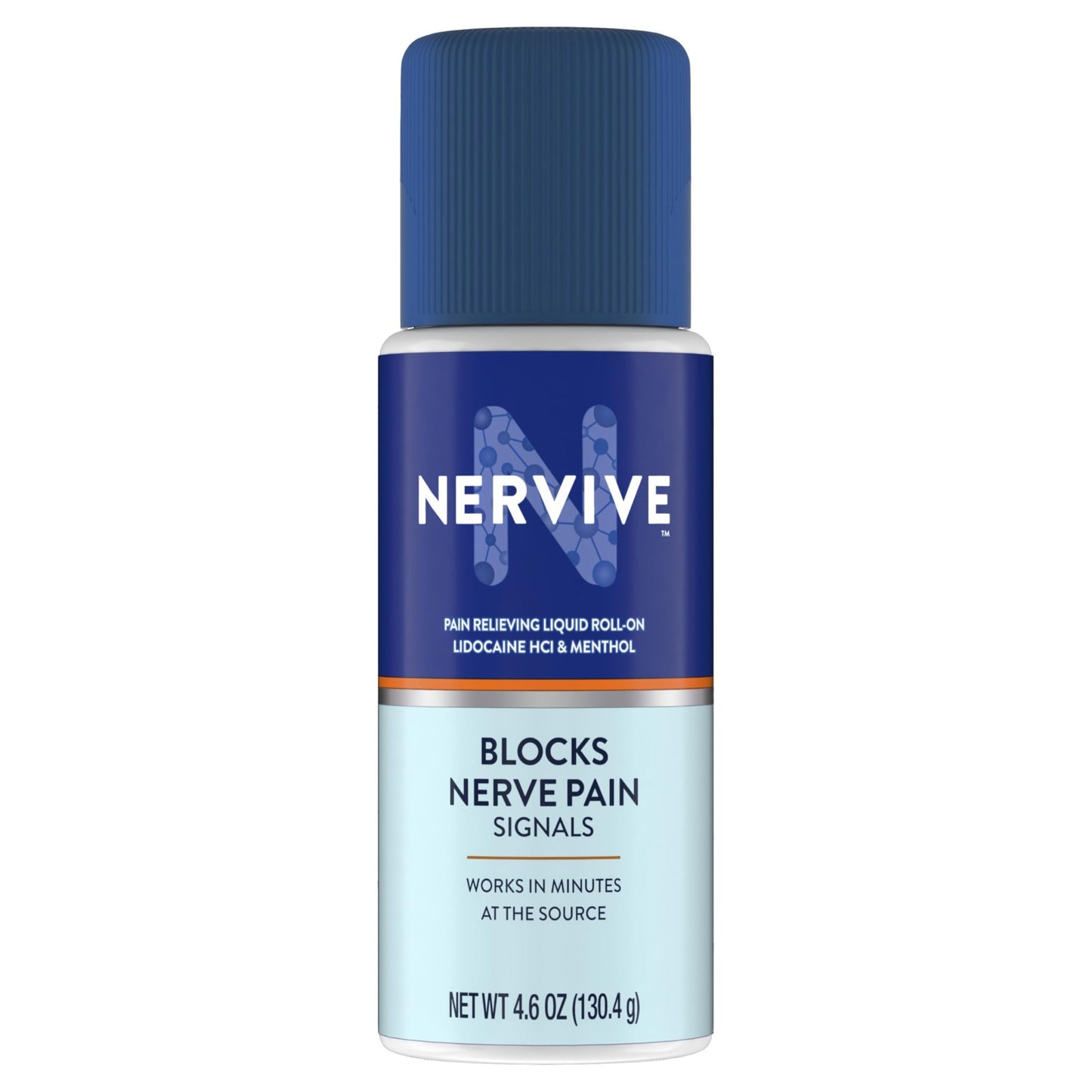 Nervive Pain Relieving Roll On, Lidocaine Roll On, Nervive Pain Relief, Lidocaine Topical, Foot Pain, Leg Pain, Hand Pain, Max Strength Formula, 4.6oz - dailyvitalstore