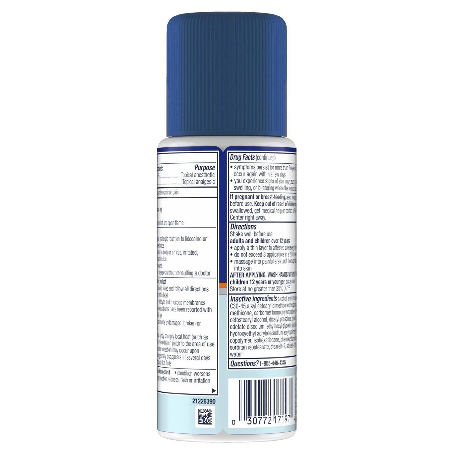 Nervive Pain Relieving Roll On, Lidocaine Roll On, Nervive Pain Relief, Lidocaine Topical, Foot Pain, Leg Pain, Hand Pain, Max Strength Formula, 4.6oz - dailyvitalstore
