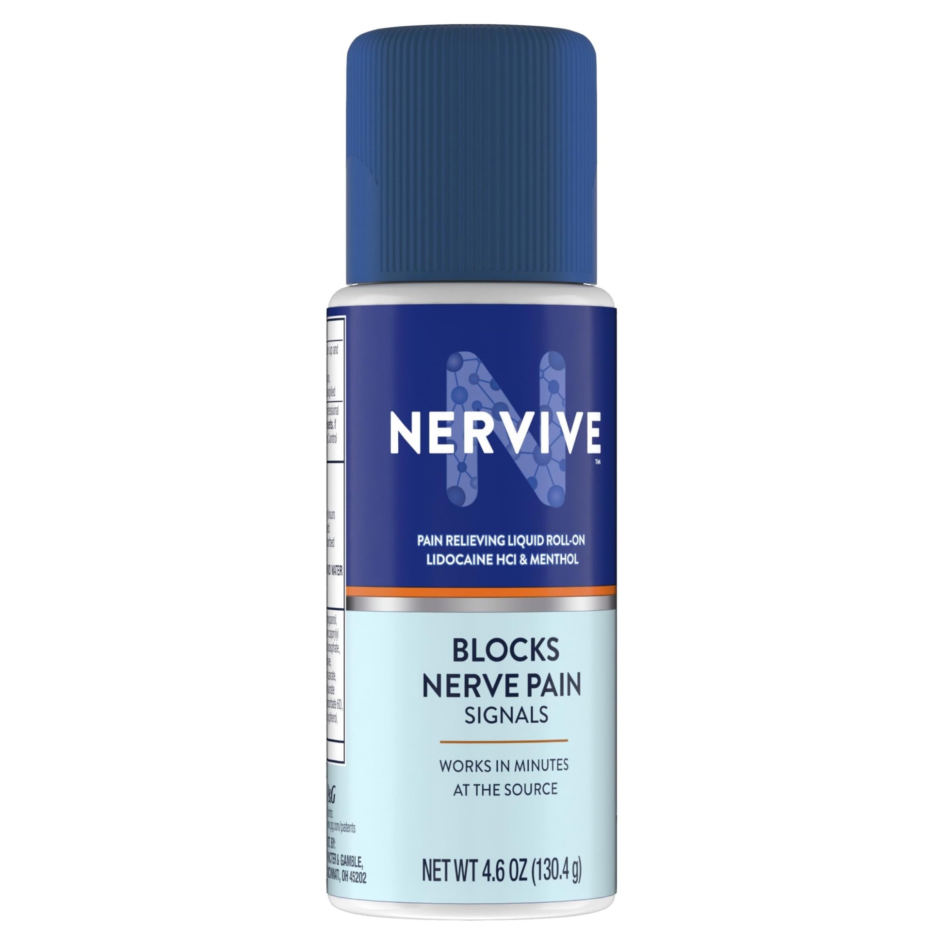 Nervive Pain Relieving Roll On, Lidocaine Roll On, Nervive Pain Relief, Lidocaine Topical, Foot Pain, Leg Pain, Hand Pain, Max Strength Formula, 4.6oz - dailyvitalstore