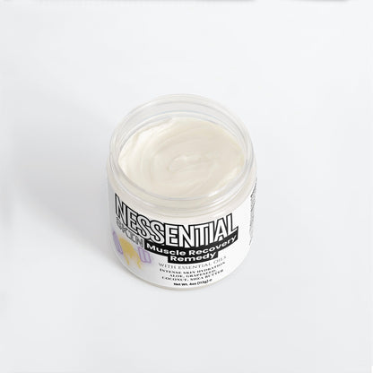Nessential Skin Muscle Recovery Remedy with Essential Oils, Intense Hydration Cream, Natural Ingredients, Aloe, Grapeseed, Coconut, Shea Butter, 4 oz - dailyvitalstore