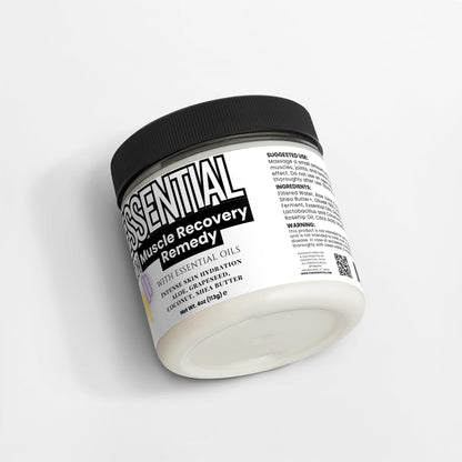 Nessential Skin Muscle Recovery Remedy with Essential Oils, Intense Hydration Cream, Natural Ingredients, Aloe, Grapeseed, Coconut, Shea Butter, 4 oz - dailyvitalstore