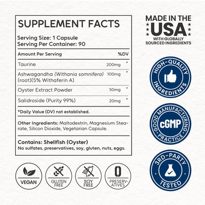 NEUMINA Men's Energy & Immune Complex, Energy Production, Fatigue Relief, Stress Support, Immune Health, Non-GMO, Made in USA, 90 Servings - dailyvitalstore