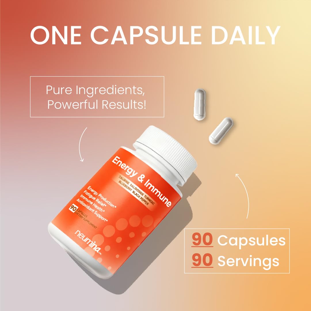 NEUMINA Women's Energy & Immune Complex, Energy Production, Fatigue Relief, Immune Health, Antioxidant Support, Vegan, Non-GMO, Made in USA, 90 Servings - dailyvitalstore