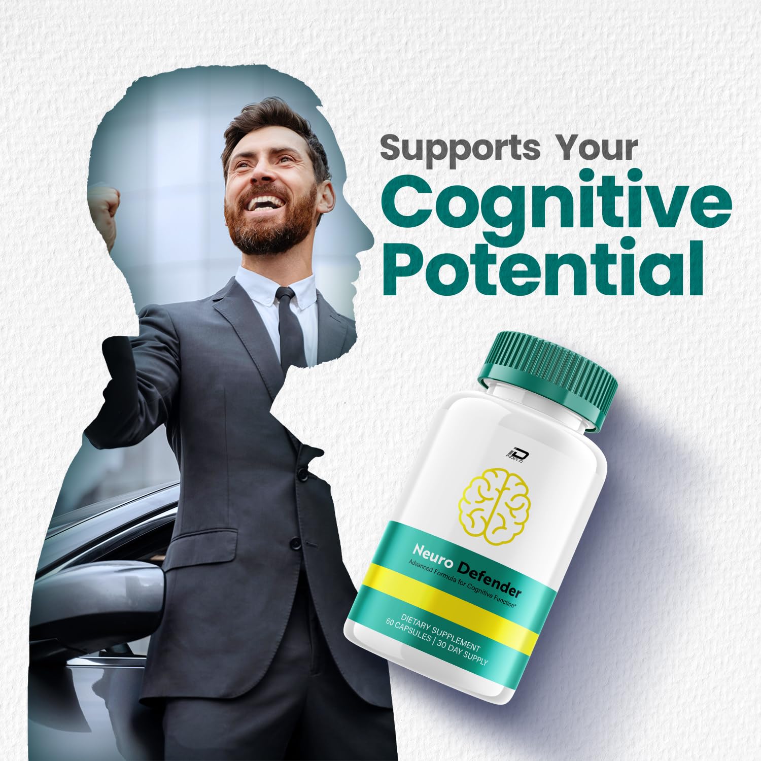 Neuro Defender Supplement Capsules – NeuroDefender Natural Blend Formula Focus Memory Support and Reviews (1 Pack – 60 Capsules) - dailyvitalstore