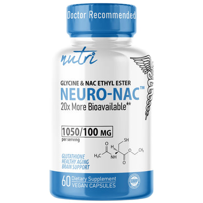 Neuro NAC Supplement N-Acetyl Cysteine Ethyl Ester - 20x More Bioavailable Than NAC 600 mg - Boost Glutathione 10x More Than Liposomal Glutathione - dailyvitalstore