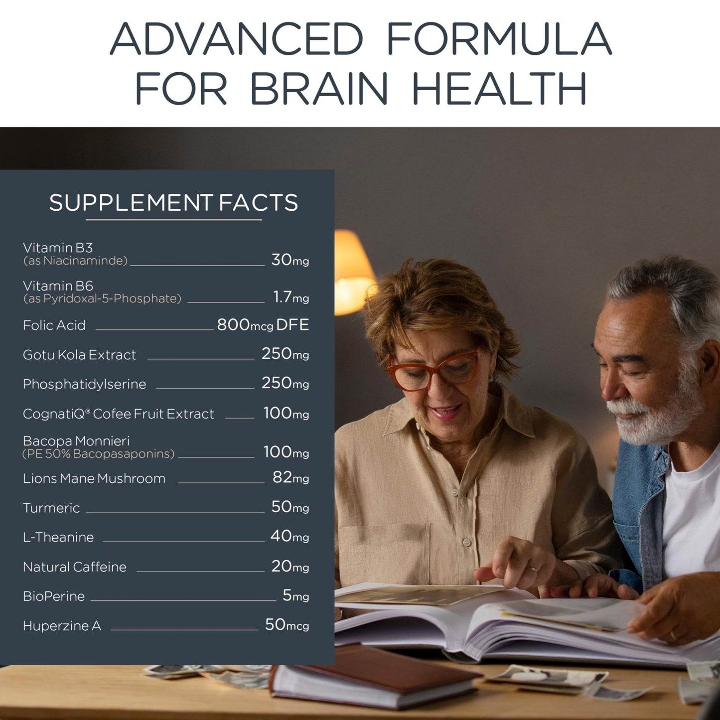 NEUROACT Brain Health Memory, Focus, Concentration, Mental Clarity with CognatiQ, Vitamin B3 & B6 | Manage Stress & Elevate Mood | Holistic Brain Health Formula, Sustained Energy & Well Being - dailyvitalstore
