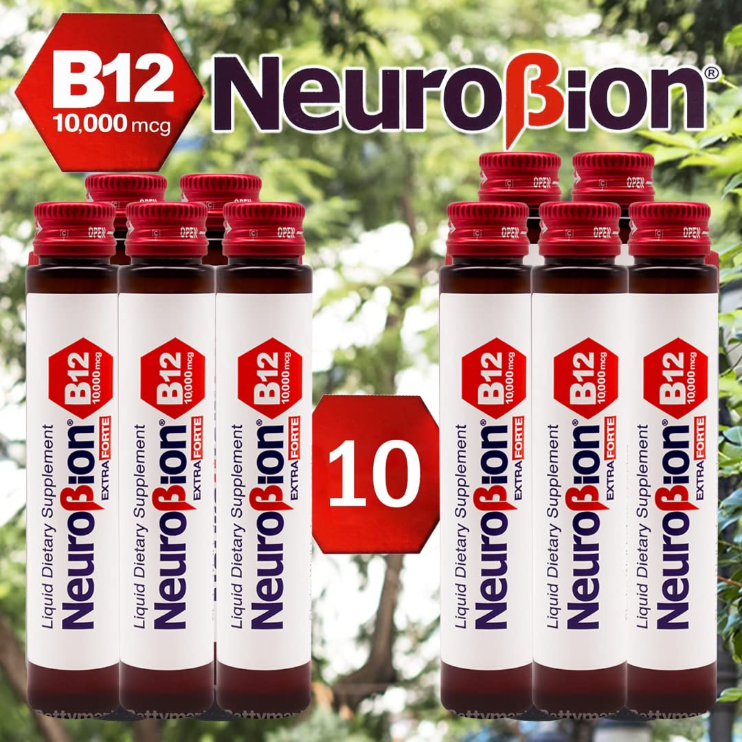 Neurobion Extra Forte B12 10,000 mcg Vials, Liquid - Extreme Powerful- 10 Vials per Box - dailyvitalstore