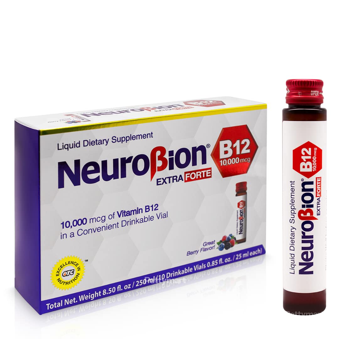 Neurobion Extra Forte B12 10,000 mcg Vials, Liquid - Extreme Powerful- 10 Vials per Box - dailyvitalstore