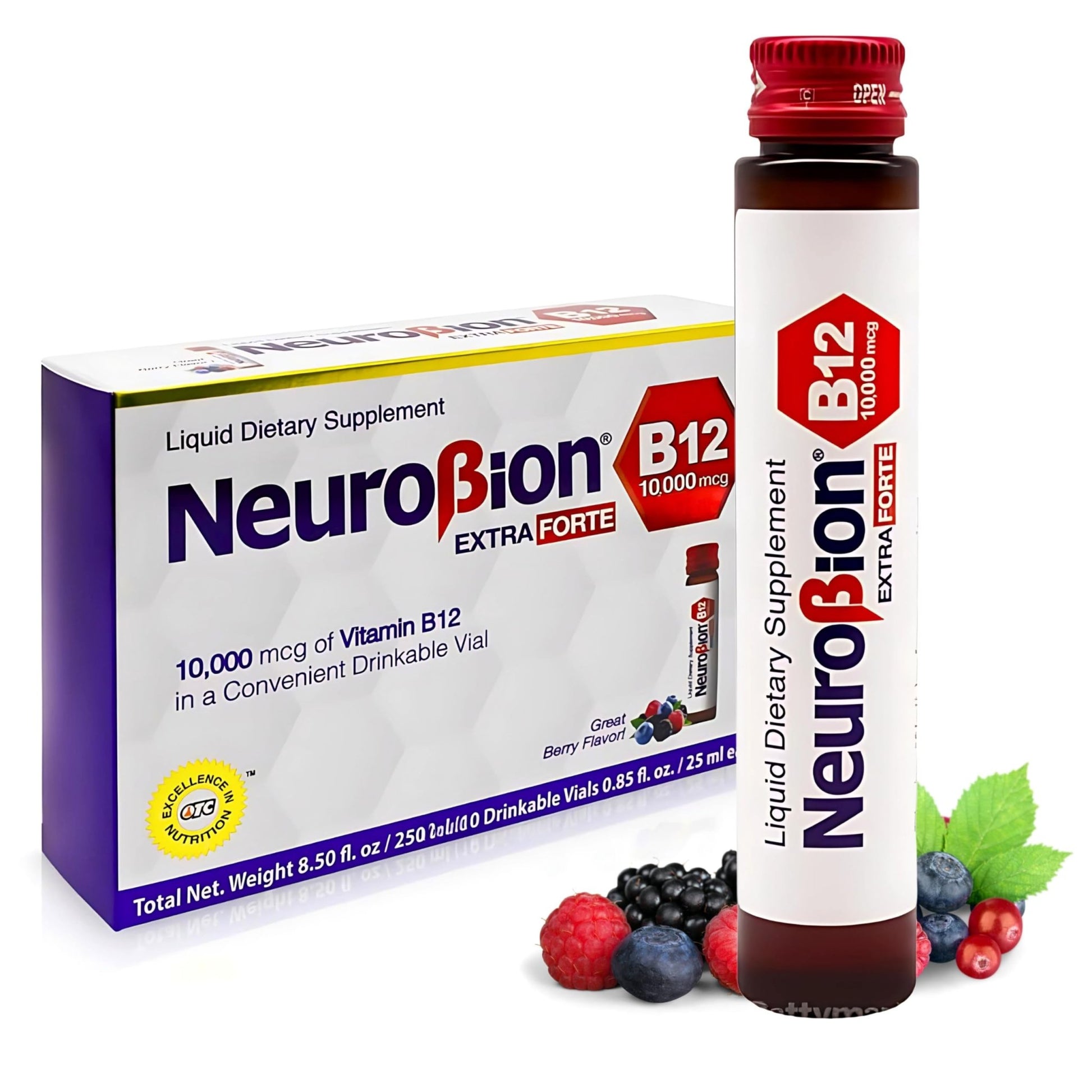 Neurobion Extra Forte B12 10,000 mcg Vials, Liquid - Extreme Powerful- 10 Vials per Box - dailyvitalstore