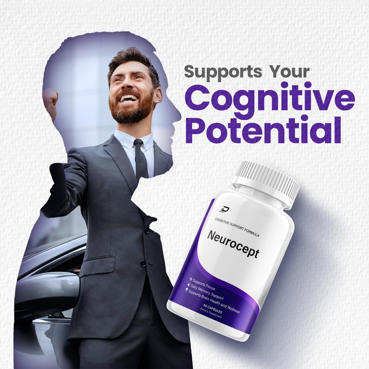 Neurocept Supplement Capsules – All Natural Maximum Strength Formula, Focus & Memory Support (2 Pack – 120 Capsules) - dailyvitalstore