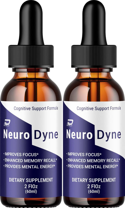 Neurodyne Liquid Drops – Neuro Dyne Natural Liquid Dietary Natural Blend Supplement (2 Pack – 2 Month Supply) - dailyvitalstore
