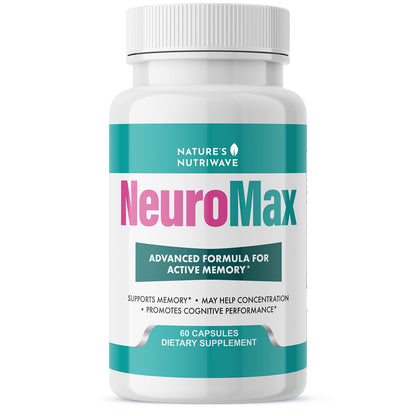 NeuroMax – Natural Herbal Blend with Passion Flower, Marshmallow Root & California Poppy – Non-GMO, Easy-to-Take Capsules, Made in USA, GMP Certified Facility - 60 Capsules, 1 Month Supply - dailyvitalstore