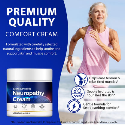 Neuropathy Cream for Feet, Legs & Hands – Lightweight, Plant-Based Formula with Cooling Comfort, 120g - dailyvitalstore