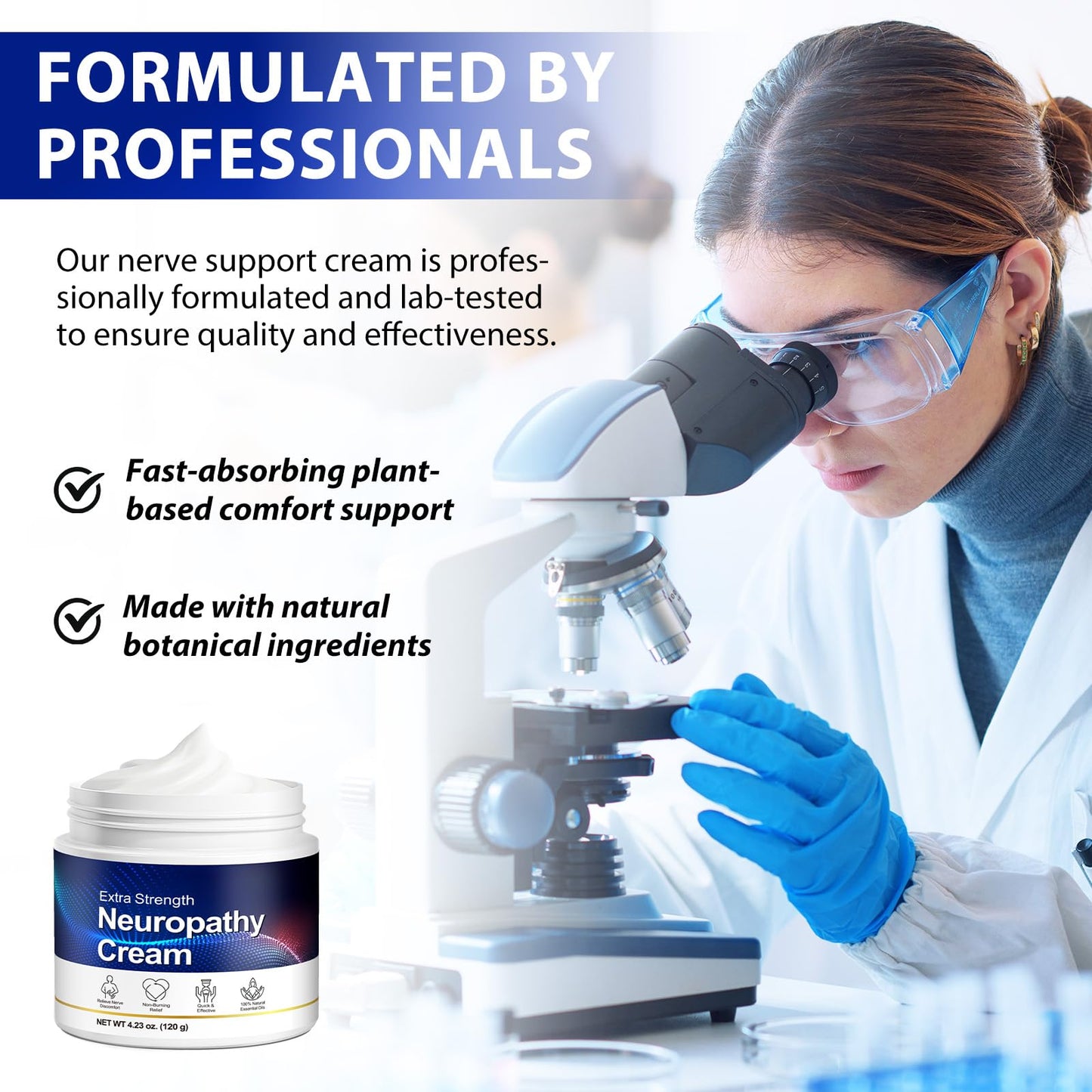 Neuropathy Cream for Feet, Legs & Hands – Lightweight, Plant-Based Formula with Cooling Comfort, 120g - dailyvitalstore