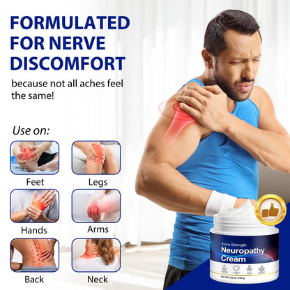 Neuropathy Cream for Feet, Legs & Hands – Lightweight, Plant-Based Formula with Cooling Comfort, 120g - dailyvitalstore