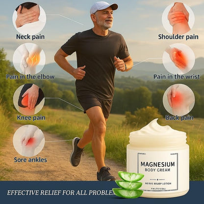Neuropathy Cream | Nerve Relief Lotion for Feet, Legs & Hands | Magnesium Chloride with Aloe Vera Extract | Non-Greasy Formula for Day & Night Use | Thoughtful Gift for Mama, Dad, Men & Women (1) - dailyvitalstore