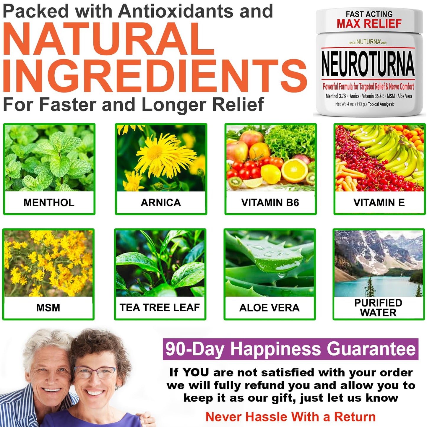 Neuropathy Nerve Cream - Fast Acting for Feet Hands Legs Toes - Ultra Strength Menthol, Arnica, Aloe Vera, MSM, Natural Soothing Nerve Comfort - Extra Large 8 oz - dailyvitalstore