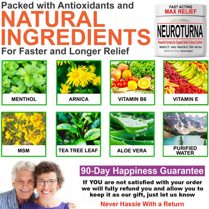 Neuropathy Nerve Cream - Fast Acting for Feet Hands Legs Toes - Ultra Strength Menthol, Arnica, Aloe Vera, MSM, Natural Soothing Nerve Comfort - Extra Large 8 oz - dailyvitalstore