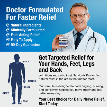 Neuropathy Nerve Relief Cream – Extra Large 8 oz – Maximum Strength for Feet Hands Legs Toes Back – Natural Ingredients Arnica Aloe Vera MSM Vitamins - dailyvitalstore