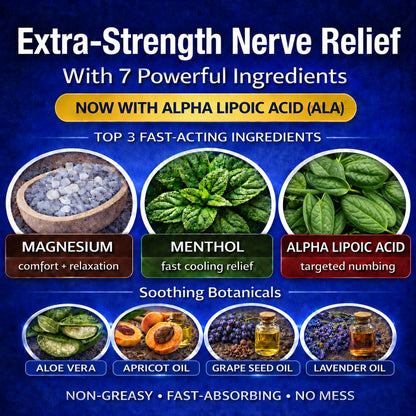Neuropathy Nerve Relief Cream – Extra Large 8 oz – Maximum Strength for Feet Hands Legs Toes Back – Natural Ingredients Arnica Aloe Vera MSM Vitamins - dailyvitalstore