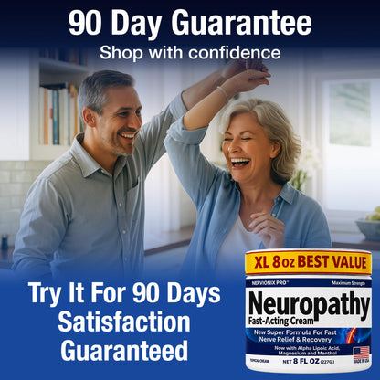Neuropathy Nerve Relief Cream – Extra Large 8 oz – Maximum Strength for Feet Hands Legs Toes Back – Natural Ingredients Arnica Aloe Vera MSM Vitamins - dailyvitalstore