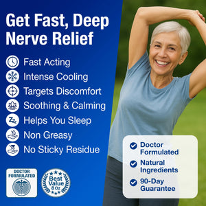 Neuropathy Nerve Relief Cream – Extra Large 8 oz – Maximum Strength for Feet Hands Legs Toes Back – Natural Ingredients Arnica Aloe Vera MSM Vitamins - dailyvitalstore