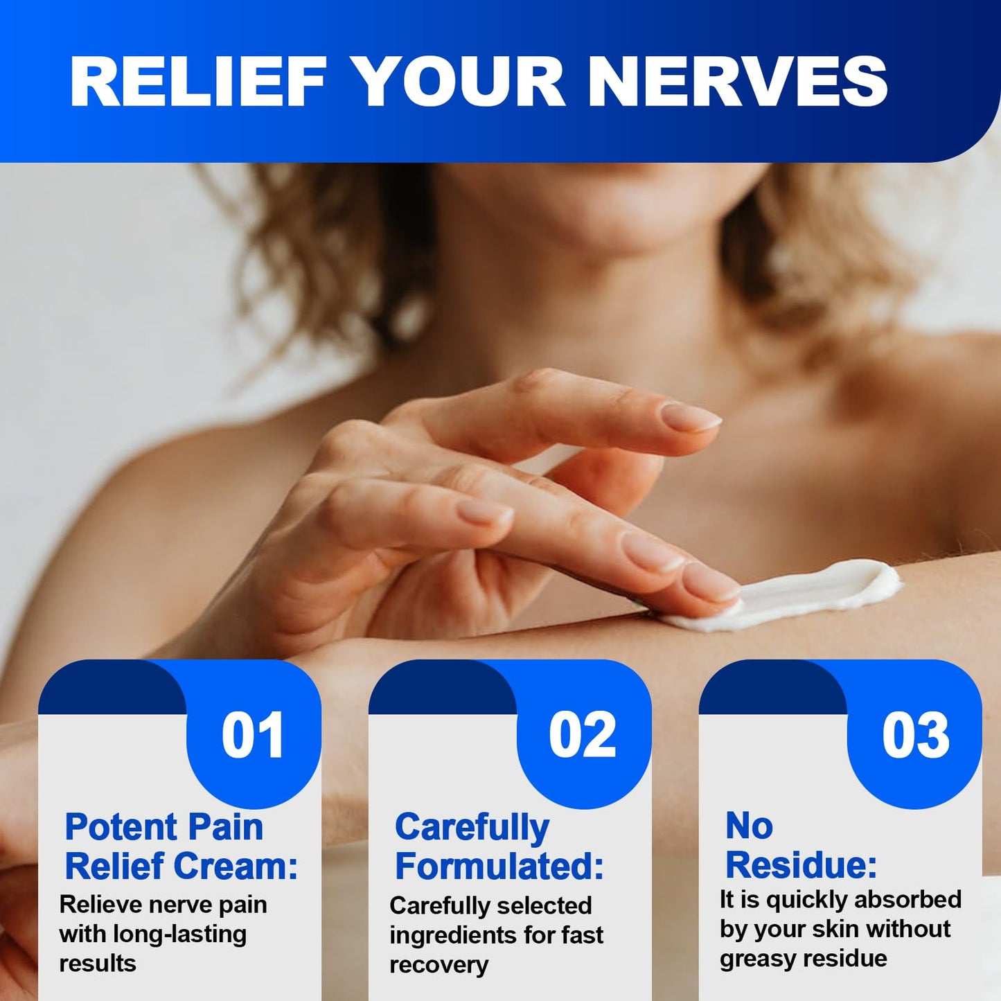 Neuropathy Nerve Relief Cream, Large 4 Oz, Nerve Savior for Neuropathy-Maximum Strength for Feet, Hands, Legs ＆ Toes, Neuropathy Cream with Arnica, Vitamin B6, Aloe Vera ＆ MSM, 120 ml - dailyvitalstore