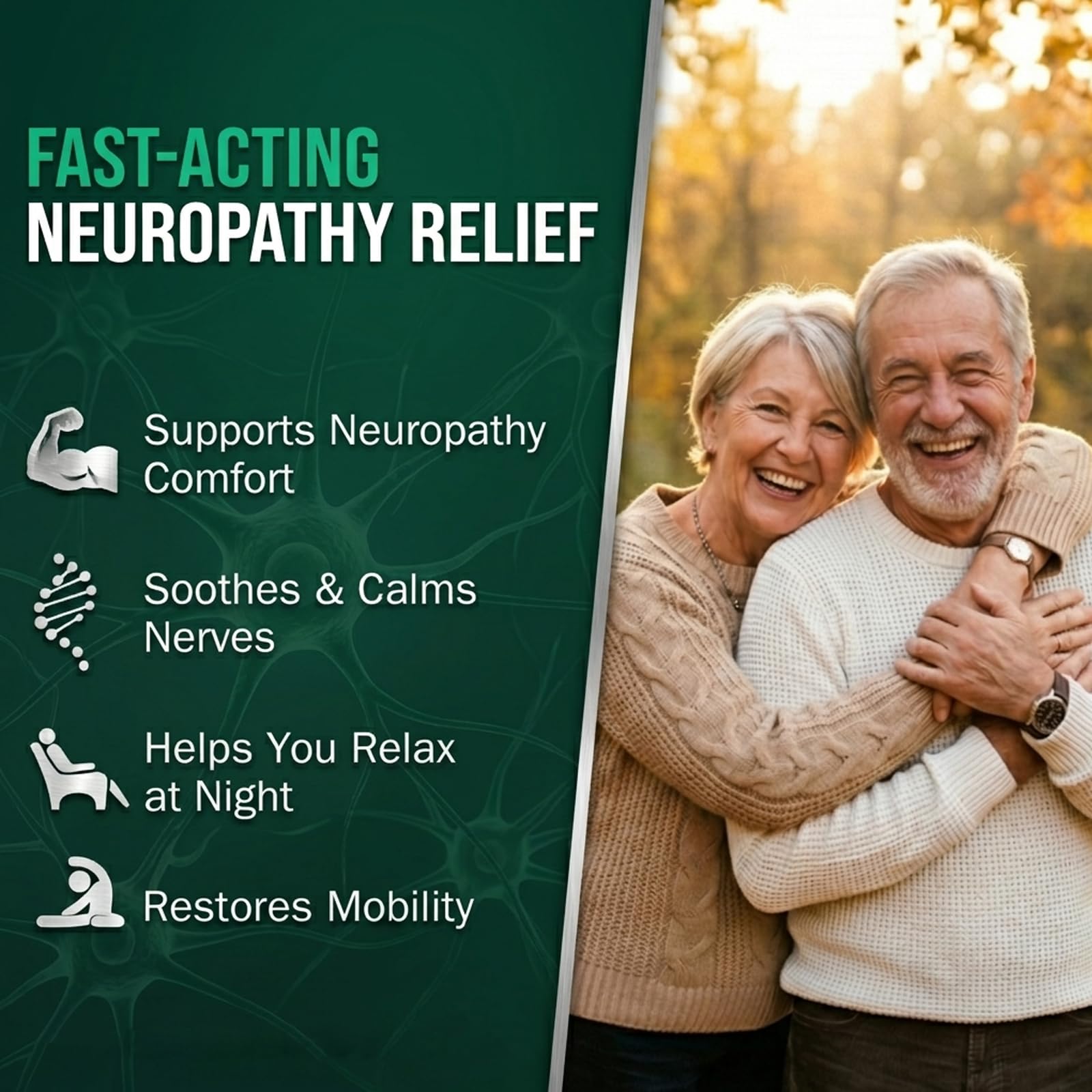 Neuropathy Pain Relief for Feet & Legs, Plant-Based Neuropathy Cream with Arnica, MSM & Vitamin B6 Soothing Formula, Fast-Acting Nerve Pain Relief Cream, Fast-Absorbing,Non-Greasy Daily Support-2.12OZ - dailyvitalstore