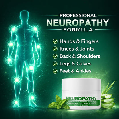 Neuropathy Pain Relief for Feet & Legs, Plant-Based Neuropathy Cream with Arnica, MSM & Vitamin B6 Soothing Formula, Fast-Acting Nerve Pain Relief Cream, Fast-Absorbing,Non-Greasy Daily Support-2.12OZ - dailyvitalstore