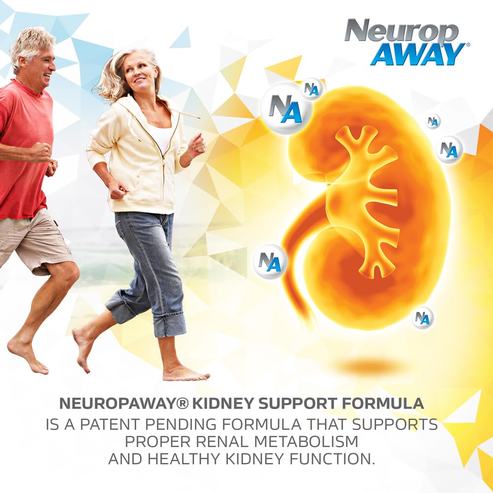 NeuropAWAY Kidney Support Formula Sugar Free with Agmatine Sulfate 500mg L-Novaline 50mg L-Ornithine 150mg L-Citrulline 100mg Per Capsule 90CT Fast Acting Kidney Support - dailyvitalstore