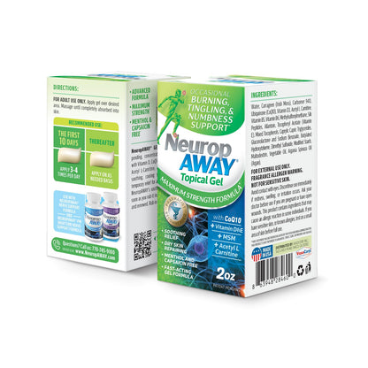 NeuropAWAY® Maximum Strength Gel, for Nerve discomfort, Burning, Tingling, and Numbness 2oz - dailyvitalstore