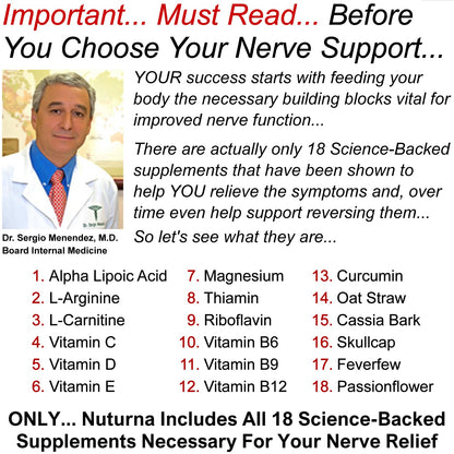 Neuroturna Support Supplement with 1200 mg Pure Alpha Lipoic Acid - Maximum Strength Formula with ALA + Vitamins + Minerals + Herbs - Best Natural Support - 180 Capsules - dailyvitalstore
