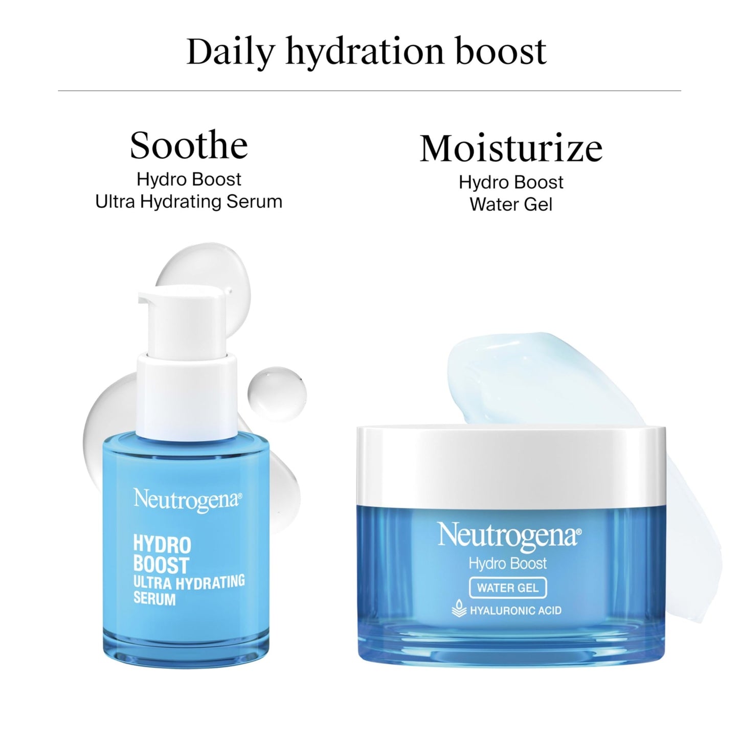 Neutrogena Hydro Boost Ultra Hydrating Serum with Hyaluronic Acid, Fragrance-Free Face Serum for Weightless Hydration and Softer - dailyvitalstore