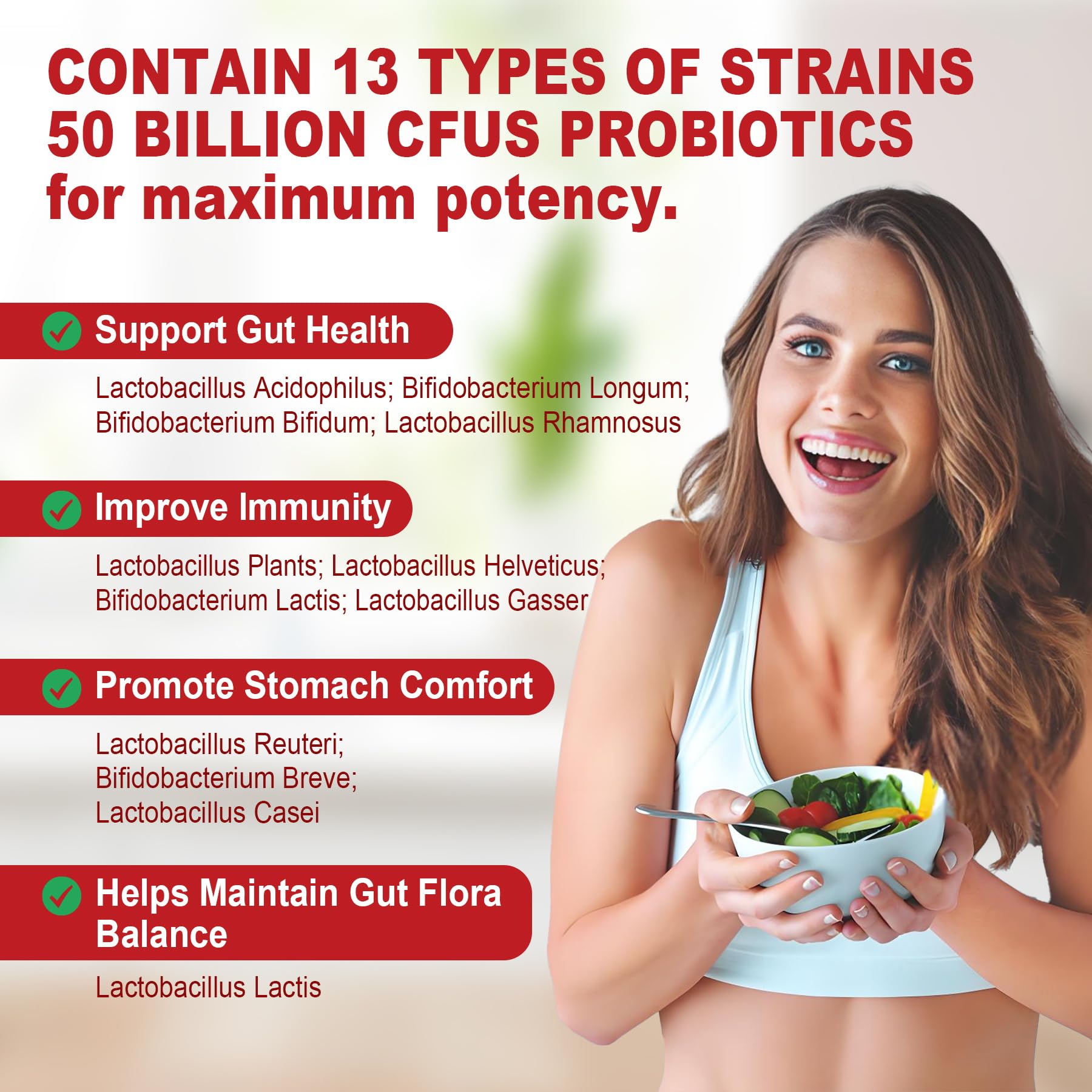 NEVISS Probiotic + Prebiotic Gummies for Adults & Kids 4+, Sugar Free Chewable 50 Billion CFUs w/Fiber, Vitamin B1 B2 D3 & Zinc, for Digestive & Gut Health - dailyvitalstore