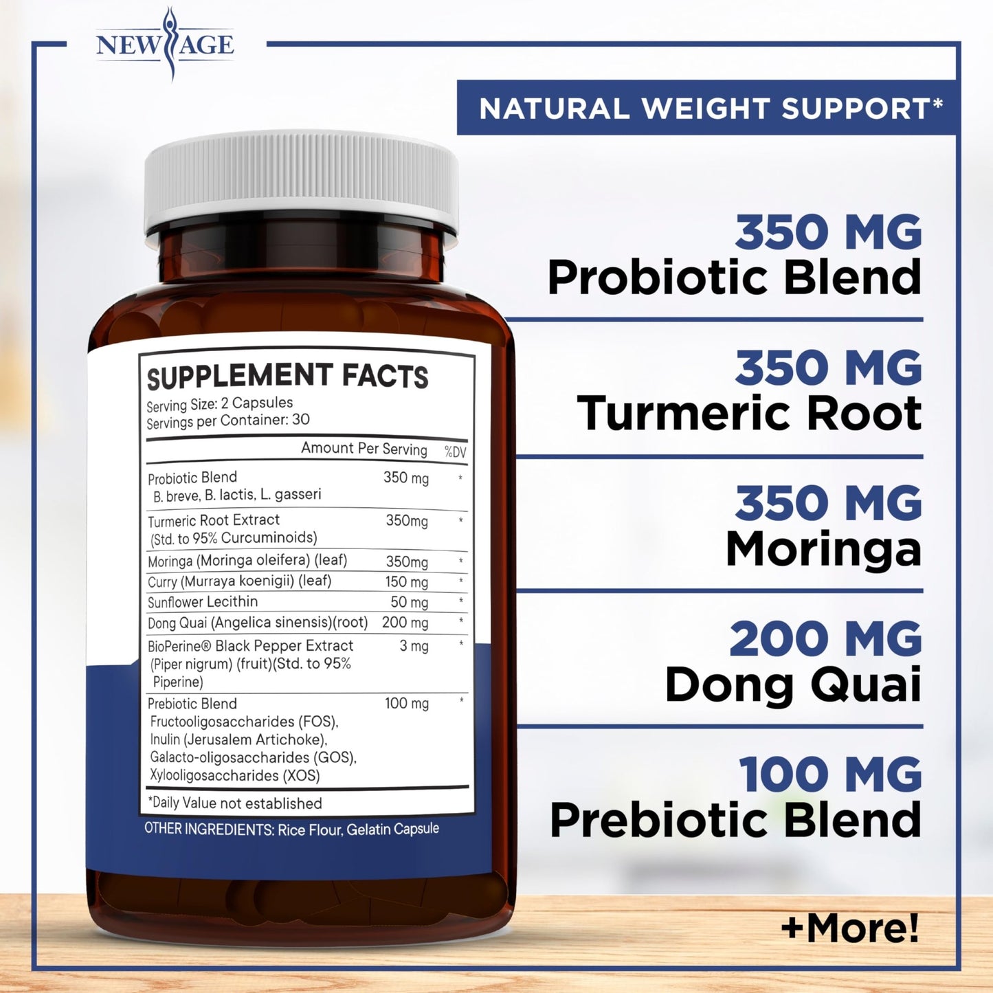 NEW AGE Pro Optimize Probiotics for Women, Menopause, Digestive Health - Support for Bloating, Hot Flashes, Joint Support, Night Sweats - Gut Health & Metabolism - Dong Quai (60 (Pack of 1)) - dailyvitalstore