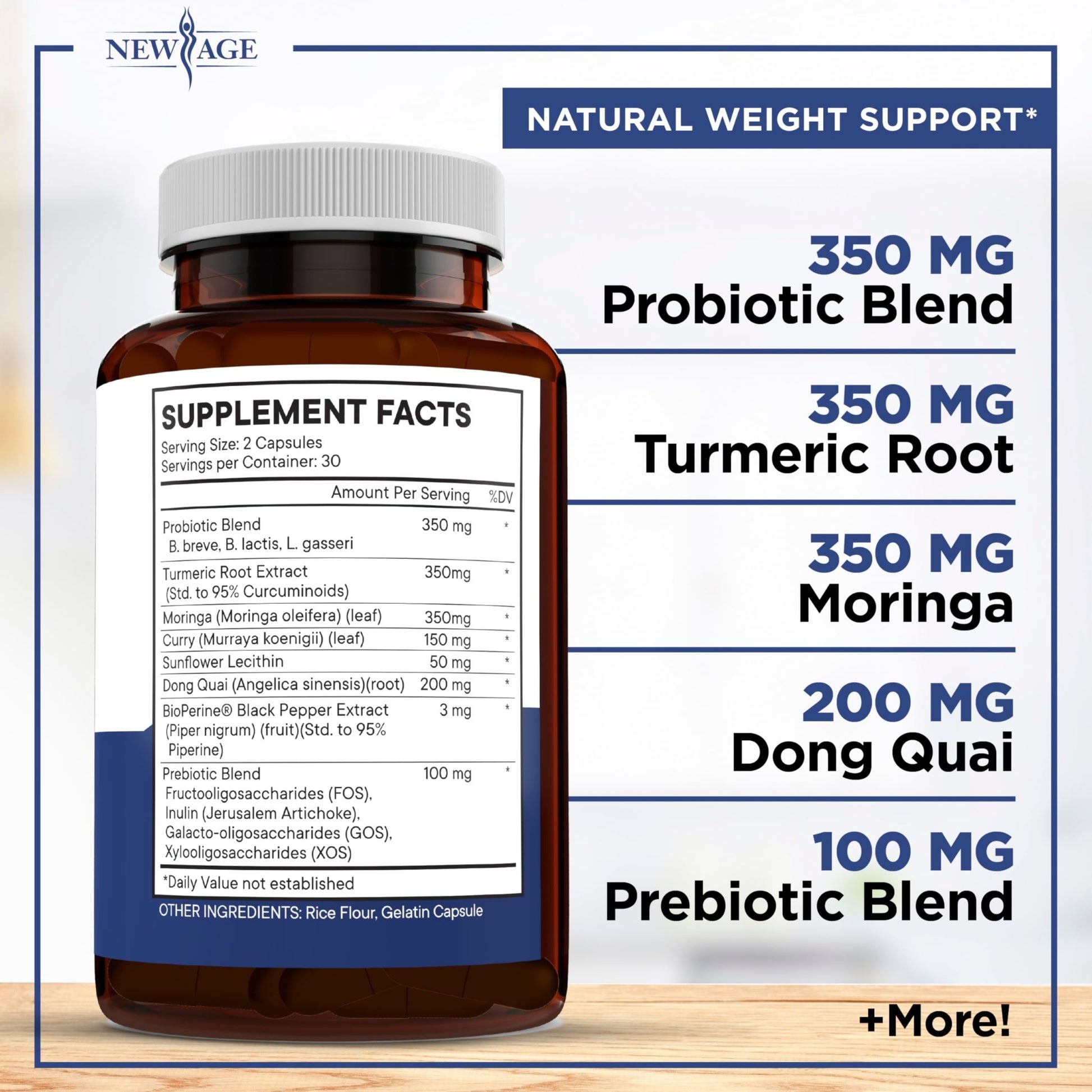 NEW AGE Pro Optimize Probiotics for Women, Menopause, Digestive Health - Support for Bloating, Hot Flashes, Joint Support, Night Sweats - Gut Health & Metabolism - Dong Quai (60 (Pack of 1)) - dailyvitalstore