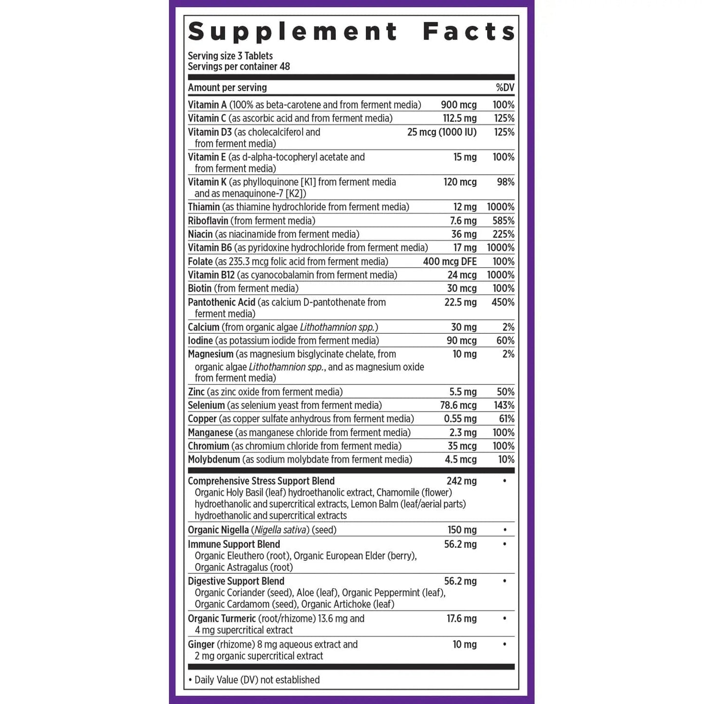 New Chapter Perfect Calm - Daily Multivitamin for Stress & Mood Support with B Vitamins + Holy Basil + Lemon Balm - dailyvitalstore