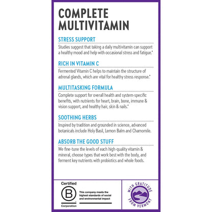 New Chapter Perfect Calm - Daily Multivitamin for Stress & Mood Support with B Vitamins + Holy Basil + Lemon Balm - dailyvitalstore