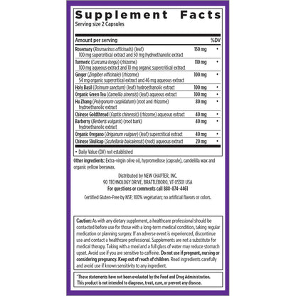 New Chapter Zyflamend™ Joint Supplement & Herbal Pain Relief – 10-in-1 Superfood Blend with Turmeric, Ginger & Green Tea - for Healthy Inflammation Response, Mobility & Flexibility, 180 Capsules - dailyvitalstore