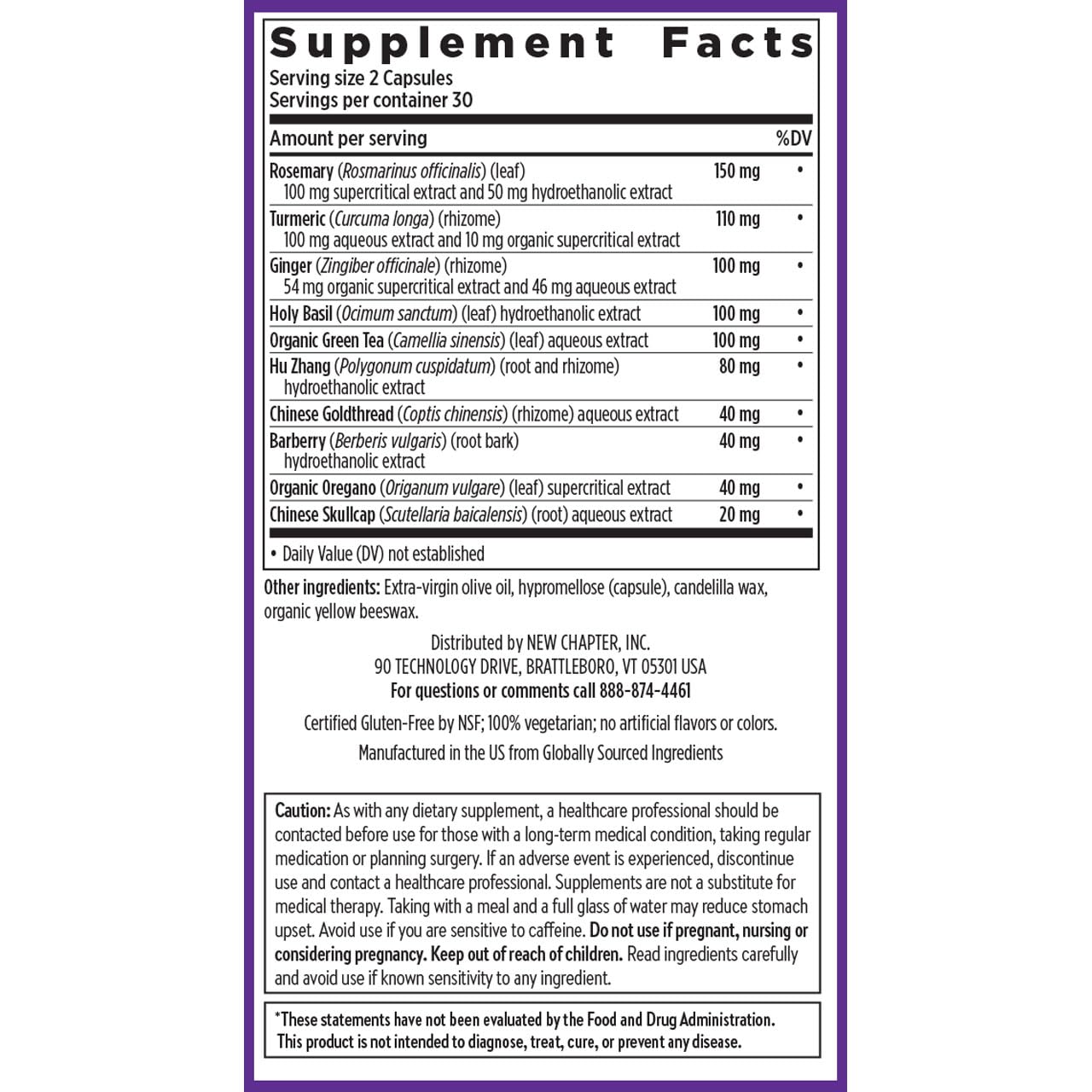 New Chapter Zyflamend™ Joint Supplement & Herbal Pain Relief – 10-in-1 Superfood Blend with Turmeric, Ginger & Green Tea - for Healthy Inflammation Response, Mobility & Flexibility, 60 Capsules - dailyvitalstore