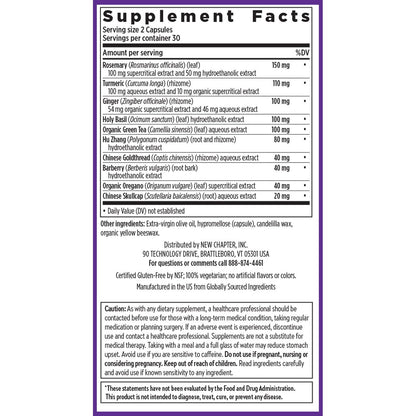 New Chapter Zyflamend™ Joint Supplement & Herbal Pain Relief – 10-in-1 Superfood Blend with Turmeric, Ginger & Green Tea - for Healthy Inflammation Response, Mobility & Flexibility, 60 Capsules - dailyvitalstore