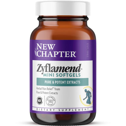 New Chapter Zyflamend™ Mini Softgels, Joint Supplement & Herbal Pain Relief – with Turmeric, Ginger & Green Tea - for Healthy Inflammation Response, Mobility & Flexibility, 180 mini softgels - dailyvitalstore
