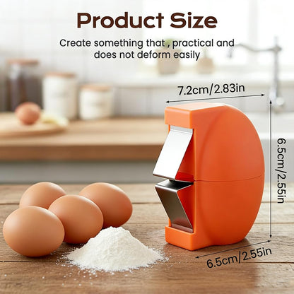 New Egg Shell Opener Egg Cracker Tool Stainless Steel, Multifunctional Egg Shell Opener for Raw Or Hard-Boiled Eggs, Kitchen Gadget for Cooking Baking (Orange Red) - dailyvitalstore