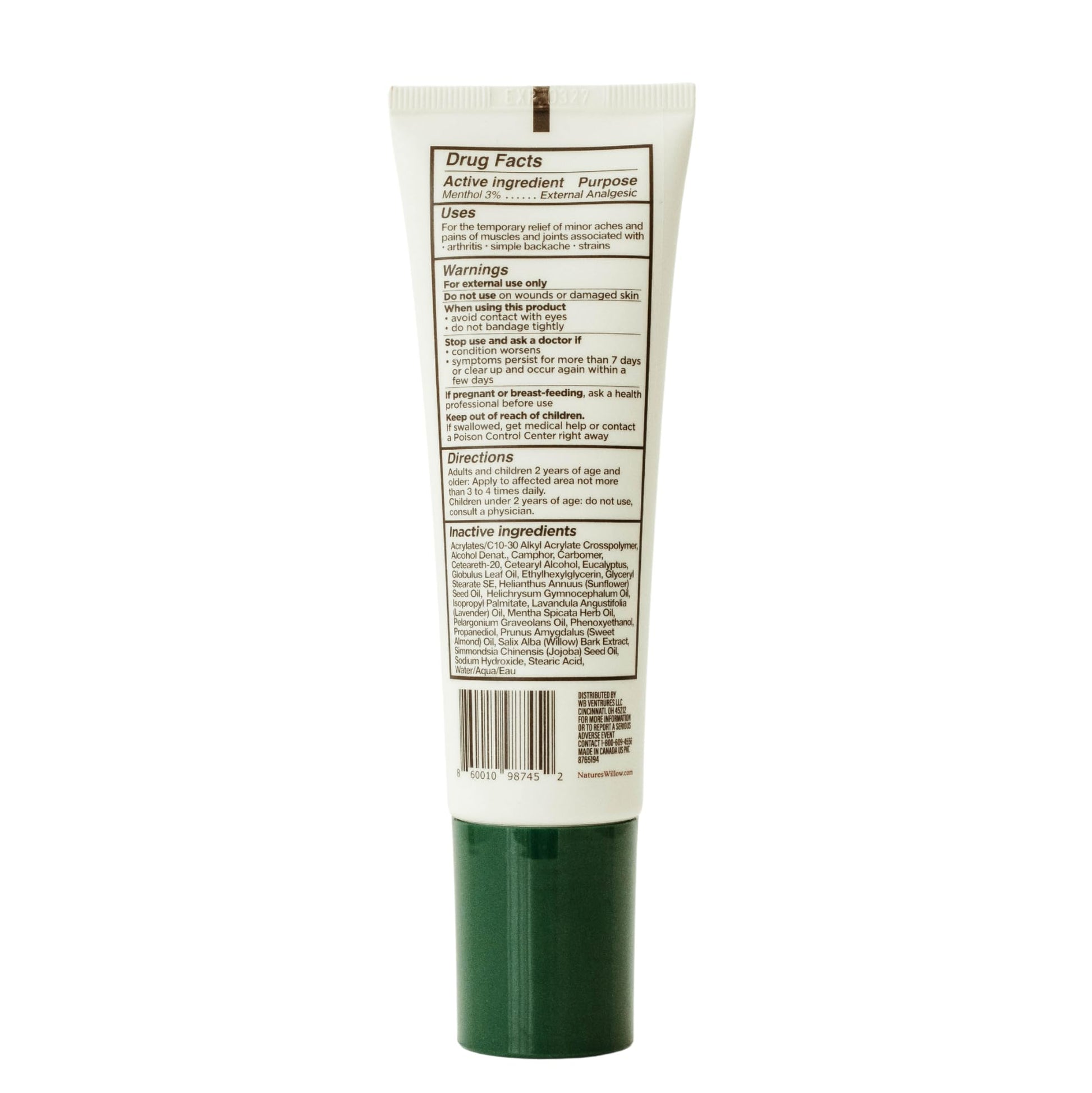 NEW Nature's Willow ROLL-ON Pain Relief | Fast-Acting, No-Mess Relief for Back, Neck, Knees & Joints | Willow Bark & Menthol | Clean, Fresh Scent | No Dyes or Artificial Fragrance | 3.1 fl oz | 3-Pack - dailyvitalstore