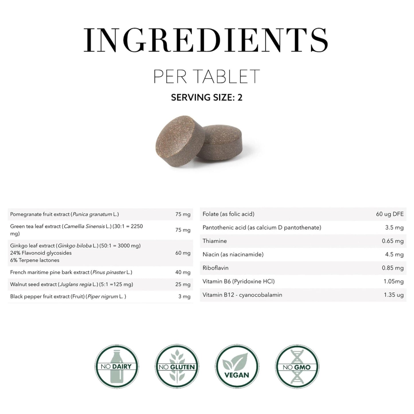 New Nordic Clear Brain Tablets, Supports Normal Cognitive Health and Memory, with Green Tea and Walnut, Swedish Made, 60 Count (Pack of 1) - dailyvitalstore