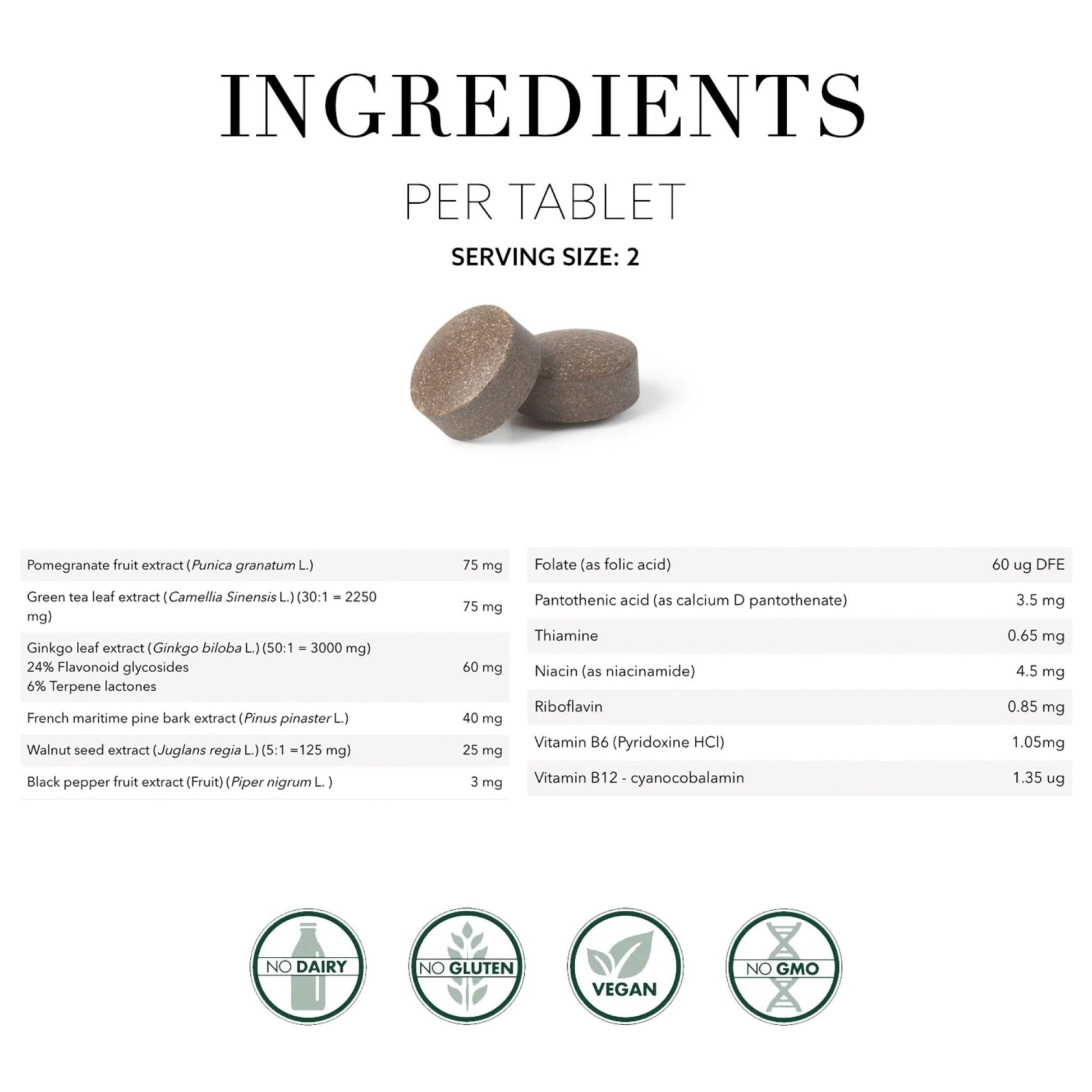 New Nordic Clear Brain Tablets, Supports Normal Cognitive Health and Memory, with Green Tea and Walnut, Swedish Made, 60 Count (Pack of 1) - dailyvitalstore