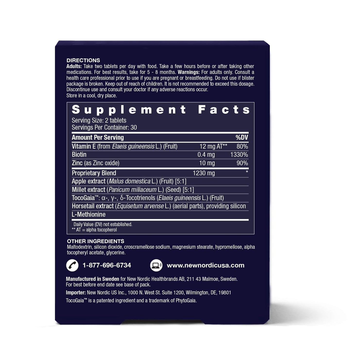 NEW NORDIC Hair & Eye Support Tablets Bundle, Hair GRO Natural Hair Growth and Blue Berry Eye Vitamin Supplements - dailyvitalstore